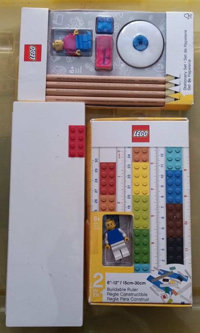 Lego school supplies set (Category: Lego & Building Sets) located in Sorsogon. Submitted by divs4joy (Listing ID 1465797775, Image 1). Description: Lego... 1585 all❌❌❌❌ 👉 LEGO minifigure ice lollipop mould 👉 LEGO pencil case 👉 LEGO buildable ruler with minifigure. 👉 LEGO stationery set with minifigure. 👉 as it is; WYSIWYG. 👉 see other photos for details..