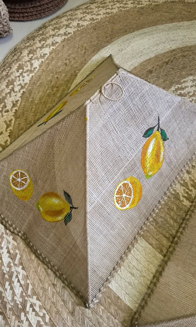 Lemon-Themed Foldable Abaca Food Cover (Category: Food Organization & Storage) located in Malabon City. Submitted by letletolmilla (Listing ID 1465914725, Image 2). Description: ‼️Food cover are on hand ‼️ If with lemon design, 2-3 days waiting time via flash express courier.