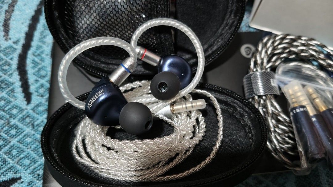 Letshuoer S12 Pro IEM with Extra 0.78mm Cable (Category: Earphones) located in Manila. Submitted by lauraarseid (Listing ID 1465898587, Image 2). Description: Letshuoer S12 Pro In Ear Monitor Only tried and tested, and Is in New Condition. Comes with all accessories and box, stock cable and foam tips are unused and also comes with extra 4 core 0.78mm 2 pin to 3.5mm termination cable in silver color. Can do shipping Meetup Sampaloc Manila Area Wee