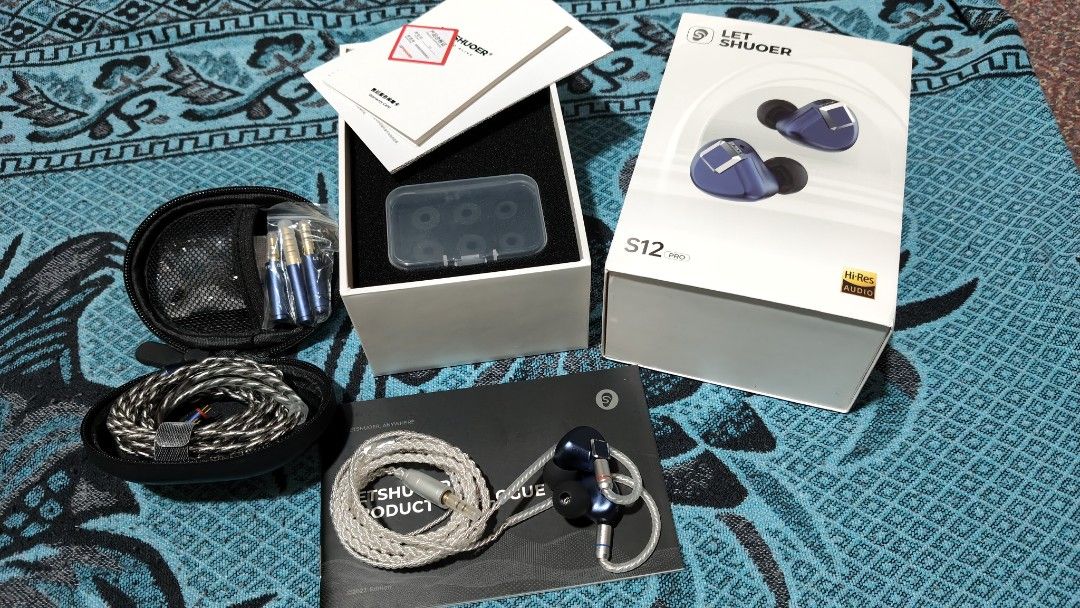 Letshuoer S12 Pro IEM with Extra 0.78mm Cable (Category: Earphones) located in Manila. Submitted by lauraarseid (Listing ID 1465898587, Image 3). Description: Letshuoer S12 Pro In Ear Monitor Only tried and tested, and Is in New Condition. Comes with all accessories and box, stock cable and foam tips are unused and also comes with extra 4 core 0.78mm 2 pin to 3.5mm termination cable in silver color. Can do shipping Meetup Sampaloc Manila Area Wee