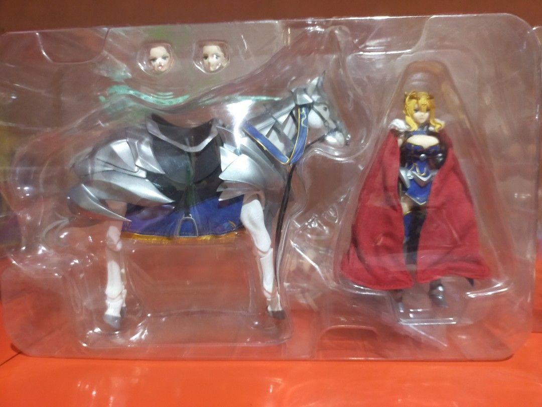 LF -figma 568-DX & figma 227 Bundle Set (Category: Figurines & Statues) located in Valenzuela. Submitted by staticpencil49 (Listing ID 1465844394, Image 2). Description: • figma 568-DX Lancer / Altria Pendragon (DX Edition): Comes with her armored steed (Dun Stallion), base + NP release versions of Rhongomyniad, and all mount support adapters. • figma 227 Saber 2.0 (Classic Armor): Comes with sharp metallic-painted Excalibur and Caliburn scabbard