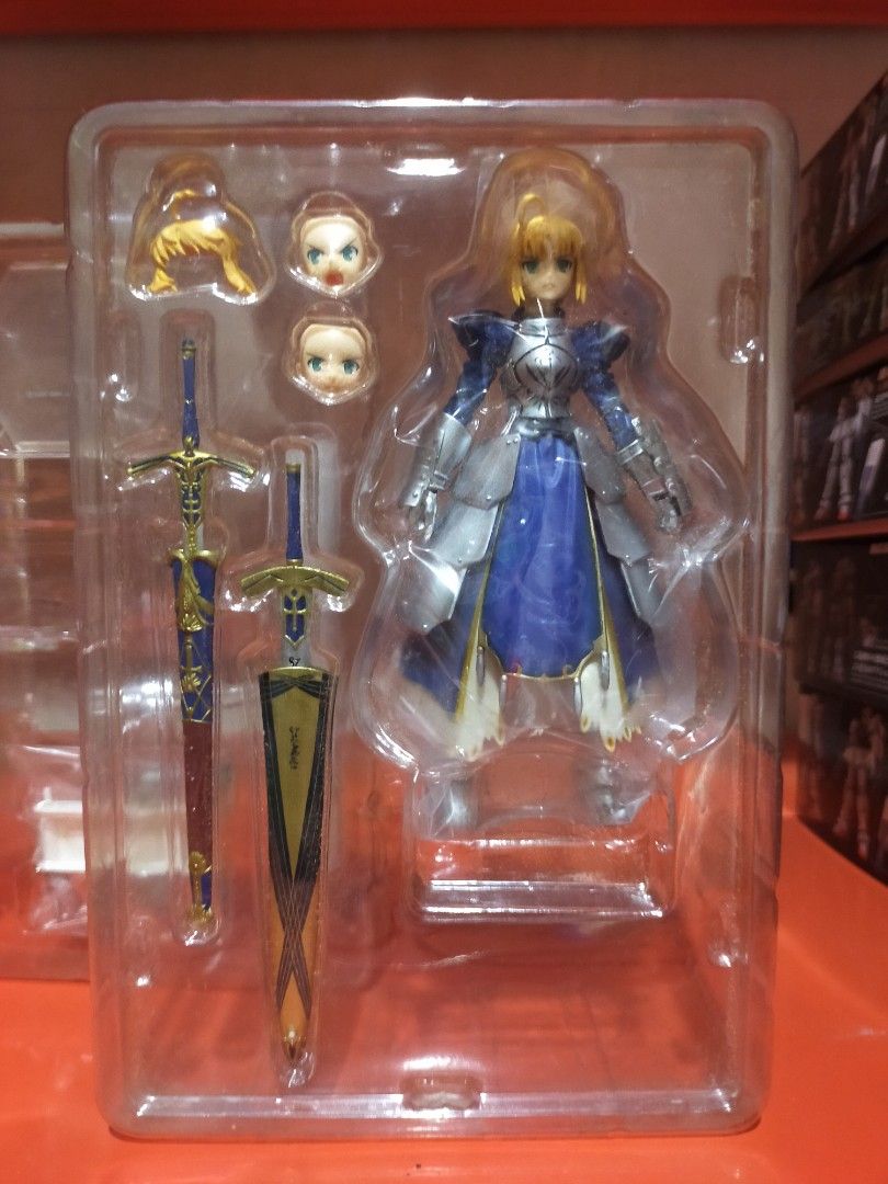 LF -figma 568-DX & figma 227 Bundle Set (Category: Figurines & Statues) located in Valenzuela. Submitted by staticpencil49 (Listing ID 1465844394, Image 3). Description: • figma 568-DX Lancer / Altria Pendragon (DX Edition): Comes with her armored steed (Dun Stallion), base + NP release versions of Rhongomyniad, and all mount support adapters. • figma 227 Saber 2.0 (Classic Armor): Comes with sharp metallic-painted Excalibur and Caliburn scabbard