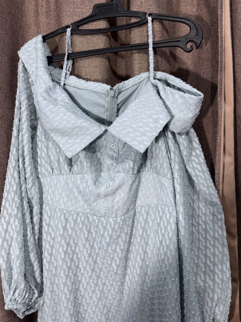 Light Blue textured long dress (Category: Evening dresses & gowns) located in Naga. Submitted by danisj (Listing ID 1465946561, Image 2). Description: Used once. Textured long dress good for formal event or wedding. .