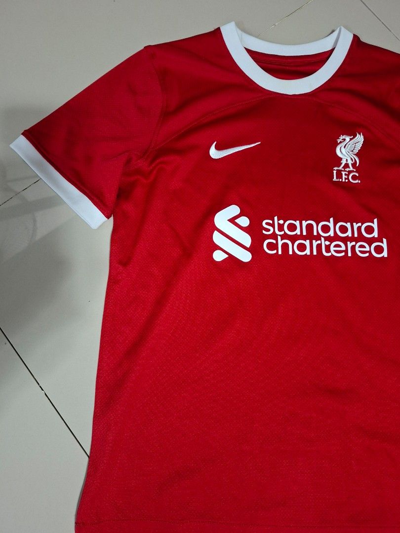 Liverpool F.C jersey (Category: Kids Wardrobes & Storage) located in Cavite. Submitted by labbudds20 (Listing ID 1465949990, Image 3). Description: Ptpa for sale Liverpool F.C. 2023/24 Stadium Home Size large older kids Armpit to armpit 18 inches Length 24 inches Excellent to new condition Legit authentic 780+sf Thanks admin.