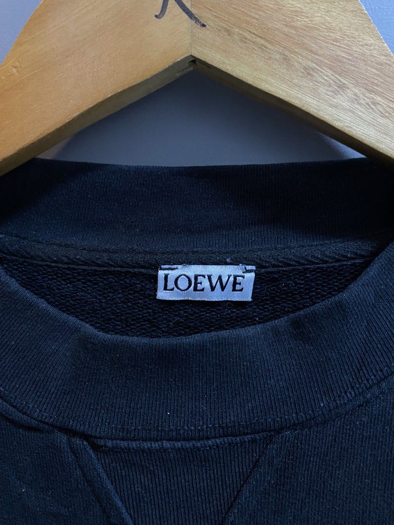 Loewe Black Embroidered Anagram Sweatshirt (Category: Luxury Apparel) located in Manila. Submitted by castromerb32733 (Listing ID 1465926902, Image 2). Description: Embroid 23x25.5 Min issue only.