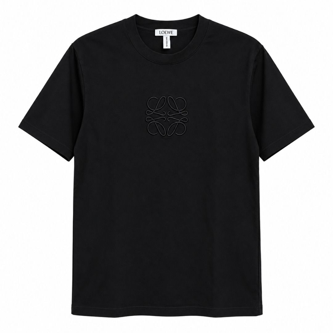 Loewe Embroidered Anagram T-Shirt (Category: Tshirts & Polo Shirts ) located in Lucena. Submitted by the.hidden.closet (Listing ID 1465935702, Image 1). Description: DECLUTTERING SALE ✨ Black-on-black embroidered logo Minimalist & easy to style Still in good condition Perfect for everyday wear Size: 18.5" Width | 28" Length.