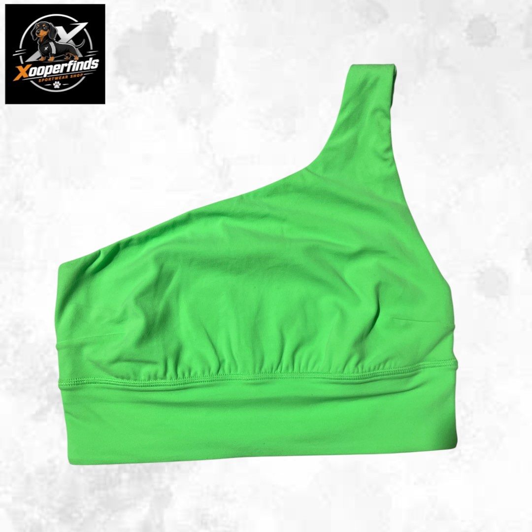 Lululemon Align Asymmetrical Bra dot 8 (Category: Activewear) located in Iba. Submitted by xooperfindslb (Listing ID 1465916653, Image 3). Description: Lululemon Align Asymmetrical Bra *Light Support, A/B Cup Pistachio / scream green ( not sure sa color code) Dot size 8 No issue No issue Like new.