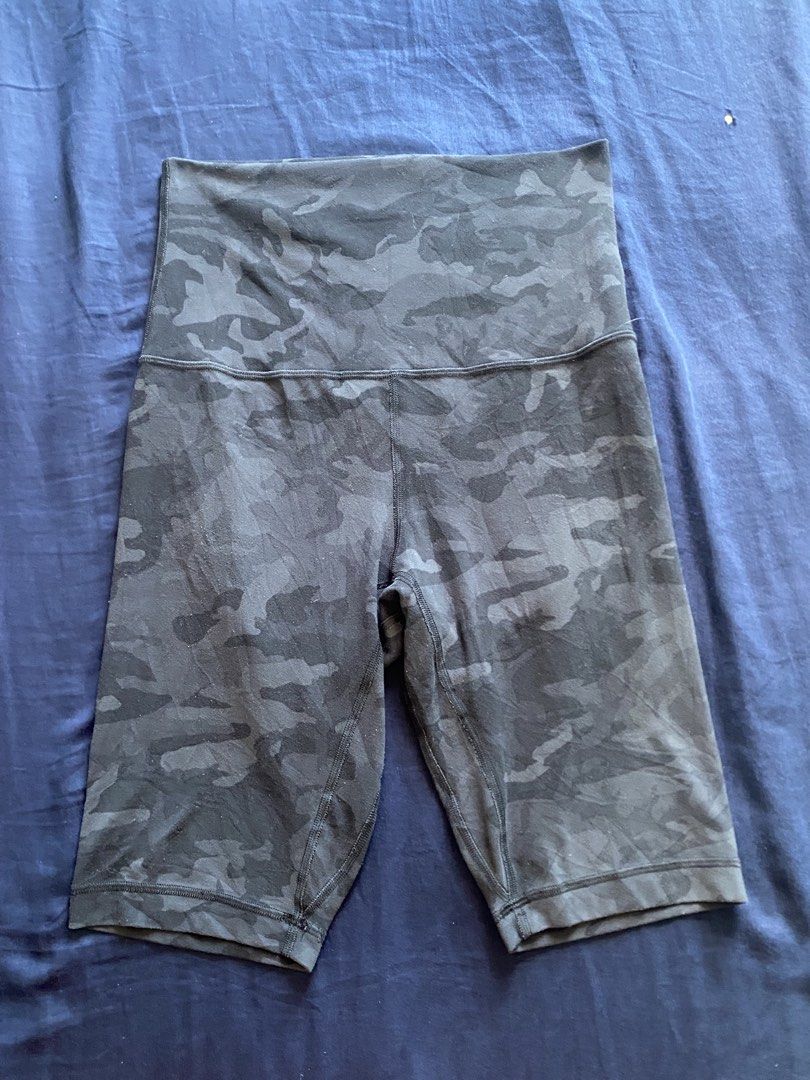 Lululemon Align High-Rise Short 8" Camo (Category: Shorts) located in Vinzons. Submitted by gabrielvic (Listing ID 1465907474, Image 2). Description: Lululemon Align high-rise shorts, 8 inch inseam. Black and grey camo print all over. Buttery soft fabric, super comfortable for workouts or lounging. Signature lululemon omega logo on the back waistband. Flat waistband design, no side seams..
