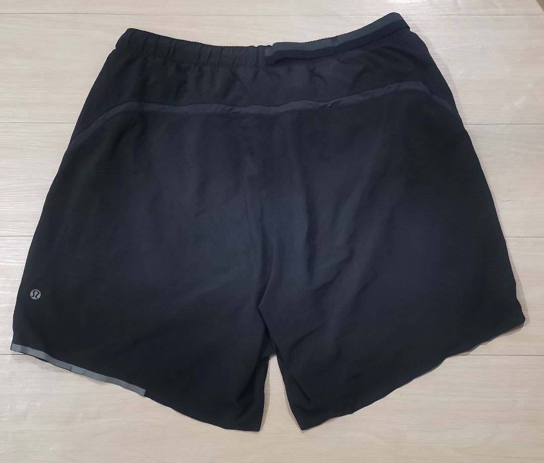 Lululemon Black Athletic Shorts Size XL (Category: Activewear) located in Cavite. Submitted by nehlfab08 (Listing ID 1465798526, Image 2). Description: - Brand: Lululemon - Color: Black - Size: XL - Waistband: Drawstring with branded aglets - Pockets: Convenient side zipper pocket - Safety: Reflective details near the hem and on the back - Material: Lightweight performance fabric - Ideal for: Running, gym workouts, and active lifestyle.