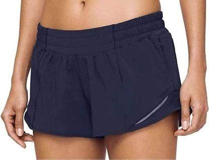Lululemon Speed Up Athletic Shorts Navy Blue (Category: Activewear) located in Manila. Submitted by lovelypreloved1497 (Listing ID 1465899299, Image 1). Description: - Brand: Lululemon - Color: Navy blue - Fit: Comfortable elastic waistband - Material: Lightweight and breathable - Safety: Reflective strips near the hem for night visibility - Detail: Small signature logo on the left back hem - Versatility: Ideal for gym sessions, workouts, and cas