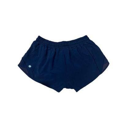 Lululemon Speed Up Athletic Shorts Navy Blue (Category: Activewear) located in Manila. Submitted by lovelypreloved1497 (Listing ID 1465899299, Image 3). Description: - Brand: Lululemon - Color: Navy blue - Fit: Comfortable elastic waistband - Material: Lightweight and breathable - Safety: Reflective strips near the hem for night visibility - Detail: Small signature logo on the left back hem - Versatility: Ideal for gym sessions, workouts, and cas
