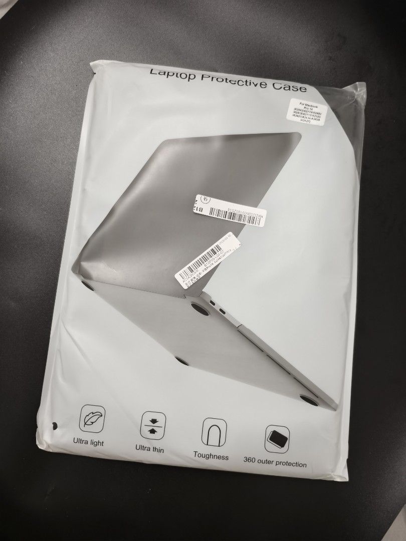 MacBook Pro 14 Laptop Protective Case (Category: Laptop Bags & Sleeves) located in Angeles City. Submitted by measaliman02351 (Listing ID 1465764182, Image 1). Description: - Compatible Models: MacBook Pro 14 (A2442, A2779, A2992, A2918, A3112, A3185, A3401, A3434, A3428, A3427) - Design: Ultra-thin and ultra-lightweight profile that maintains your MacBook's sleek look - Protection: Tough, 360-degree outer defense against scratches and minor bump
