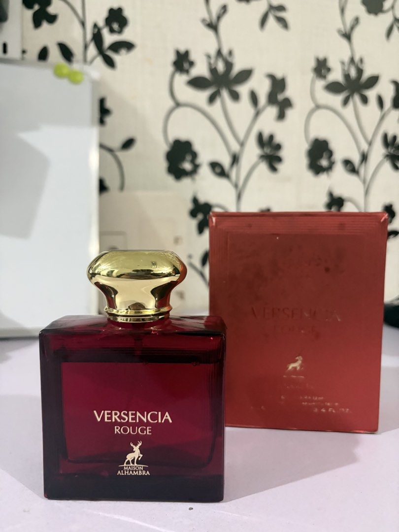 Maison Alhambra Versencia Rouge Eau de Parfum Partial (Category: Fragrance & Deodorants) located in Manila. Submitted by sanjgeroni98139 (Listing ID 1465920899, Image 1). Description: Maison Alhambra Versencia Rouge 80% bottle .