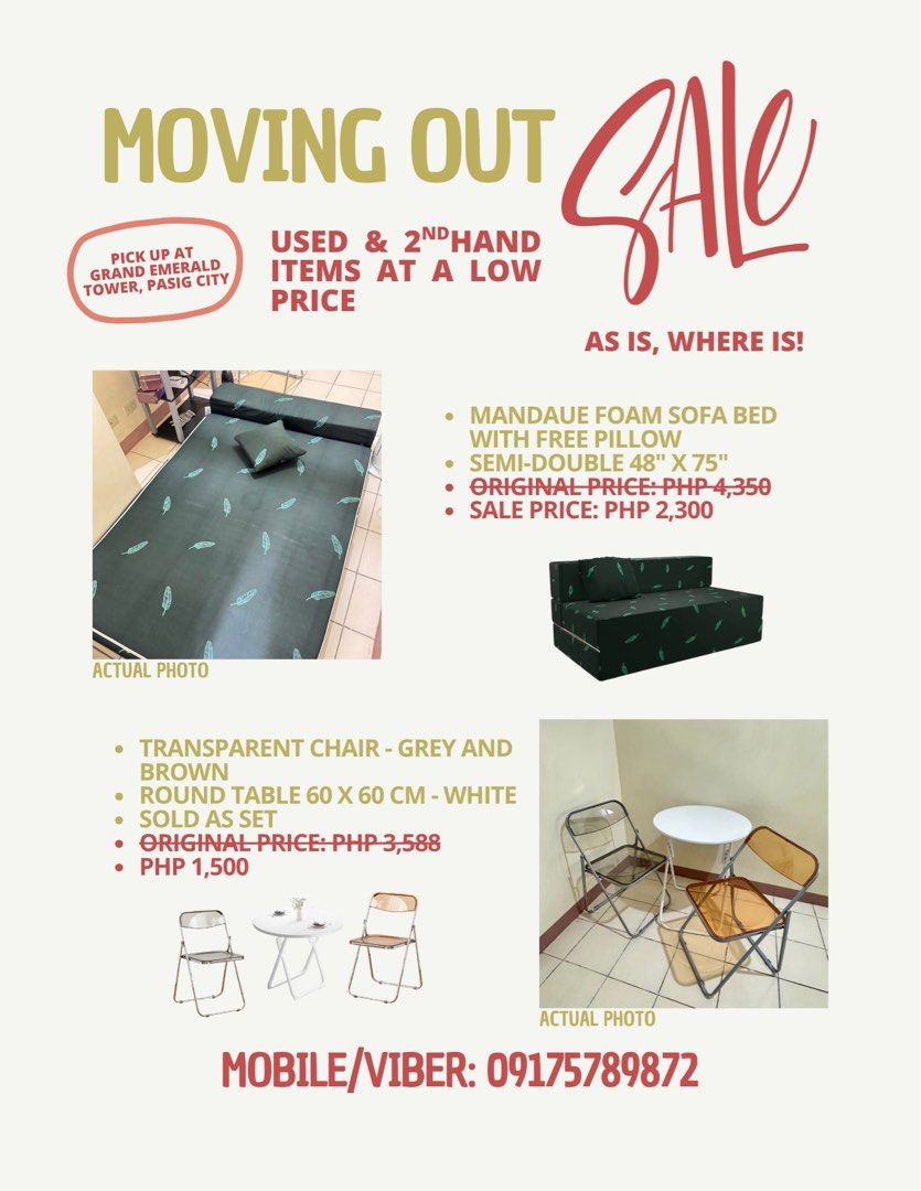 Mandaue Foam Sofa Bed Semi Double (Category: Bed Frames & Mattresses) located in Antipolo. Submitted by goysterrants (Listing ID 1465854040, Image 3). Description: Selling! Pick up at Grand Emerald Tower. 1️⃣ Mandaue Foam Sofa Bed with Free Pillow Semi-Double 48" x 75" Sale Price: Php 2,300 .