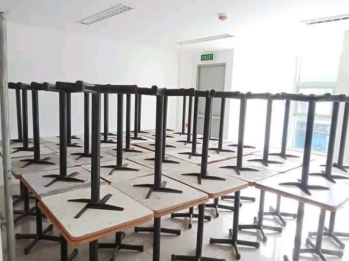 Mang Inasal Pull Out‼️ 2 Seaters Dining Table with 2pcs Chairs (Category: Tables & Sets) located in Manila. Submitted by marquezpa52205 (Listing ID 1465771312, Image 2). Description: - Set includes: Square wooden table and matching chairs with black metal frames - Finish: Light wood grain tabletop - Build: Sturdy cross-base legs for tables and solid four-legged bases for chairs - Condition: Clean surfaces, solid construction, and ready for daily 