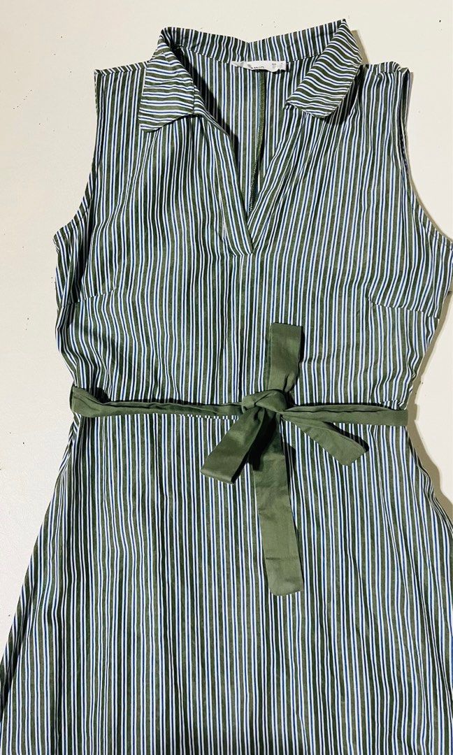 Mango Stripes Dress (Category: Dresses) located in Bacolod City. Submitted by mairea (Listing ID 1465888477, Image 1). Description: Used once Fits small to semi medium Small on tag Removable tie on the waist.