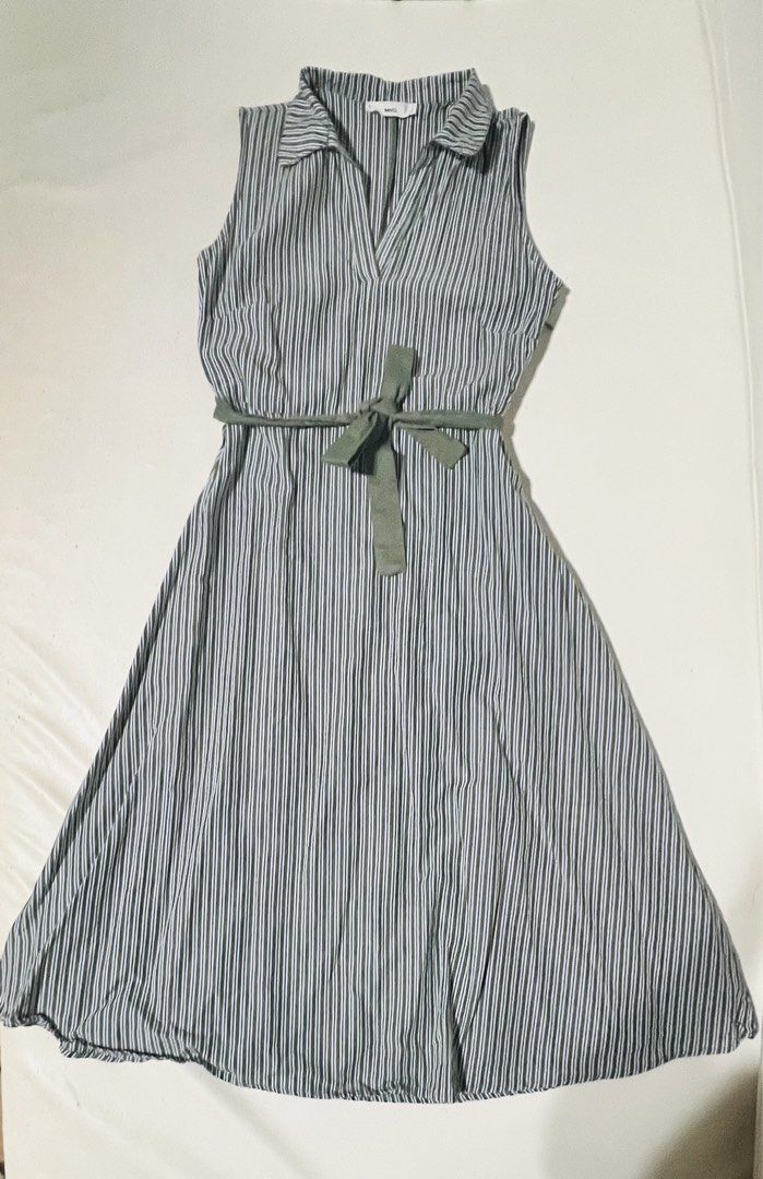 Mango Stripes Dress (Category: Dresses) located in Bacolod City. Submitted by mairea (Listing ID 1465888477, Image 2). Description: Used once Fits small to semi medium Small on tag Removable tie on the waist.