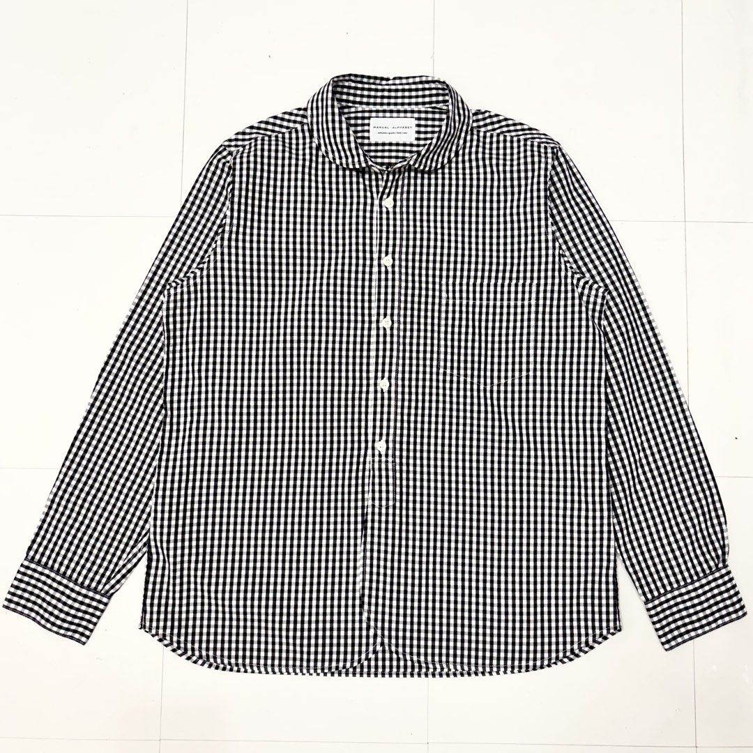 Manual Alphabet Japan Gingham Shirt (Category: Formal Shirts) located in Makati City. Submitted by bzspr (Listing ID 1465877895, Image 1). Description: Manual Alphabet Japan Gingham Shirt Length 26 inches Width 21.5 inches.