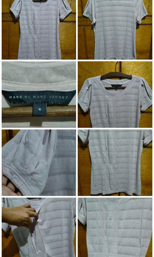 MARC JACOBS and GUCCI tops bundle (Category: Blouses) located in Barotac Nuevo. Submitted by yorcollections (Listing ID 1465875557, Image 3). Description: MARC JACOBS and GUCCI tops bundle Both size S on tag •MARC JACOBS pleated blouse Length 24 inches Width 18 inches *issue may tear sa front see pics •GUCCI polo shirt Length 26.5 inches Width 16 inches *issue fade na yung dark blue nya na kulay 250 + sf.