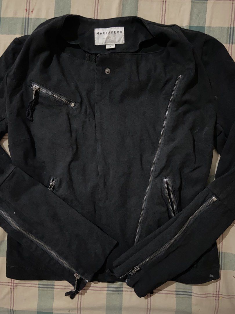 MARRAKECH LAYLA MOTO JACKET (Category: Coats, Jackets and Outerwear) located in Manila. Submitted by riri_selling (Listing ID 1465814323, Image 1). Description: MARRAKECH LAYLA MOTO JACKET 🖤 ₱1000 ♡ Brand: Marrakech ♡ Style: Layla Cotton Knit Moto Jacket ♡ Size: S ♡ Color: Black ♡ Authentic branded piece ♡ Excellent pre-loved condition Retail: $158 / around ₱9k+ Selling for only ₱1000🤍.
