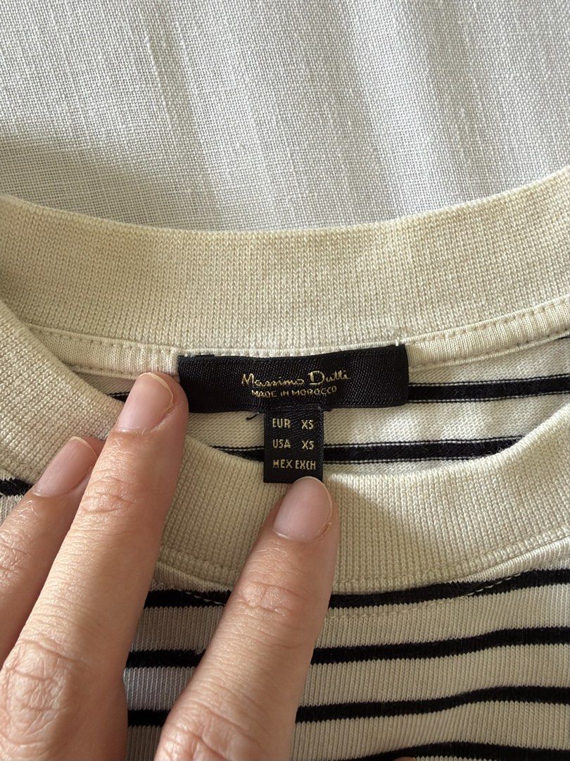 Massimo Dutti Striped Short Sleeves Shirt (Category: Shirts) located in Muntinlupa City. Submitted by serialdeclutterer (Listing ID 1465876946, Image 2). Description: 100% cotton. Used only a few times RFS: No longer fits.