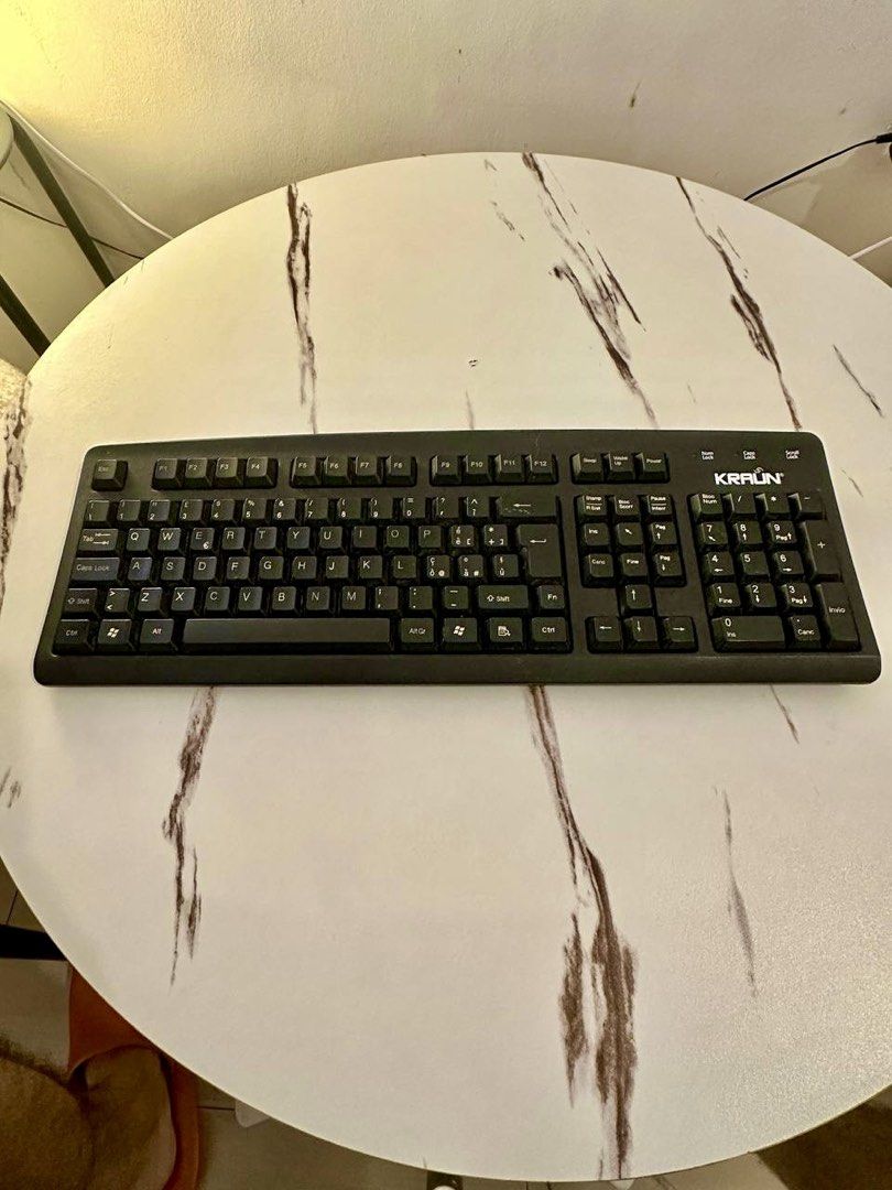 Mechanical Keyboard Black wired (Category: Computer Keyboard) located in Manila. Submitted by chris9837 (Listing ID 1465773206, Image 1). Description: Black mechanical keyboard with a full layout and numeric keypad. Type A usb cable for wired connection. For gaming or work, for laptop, desktop, windows, mac, apple. Location: Parañaque. .