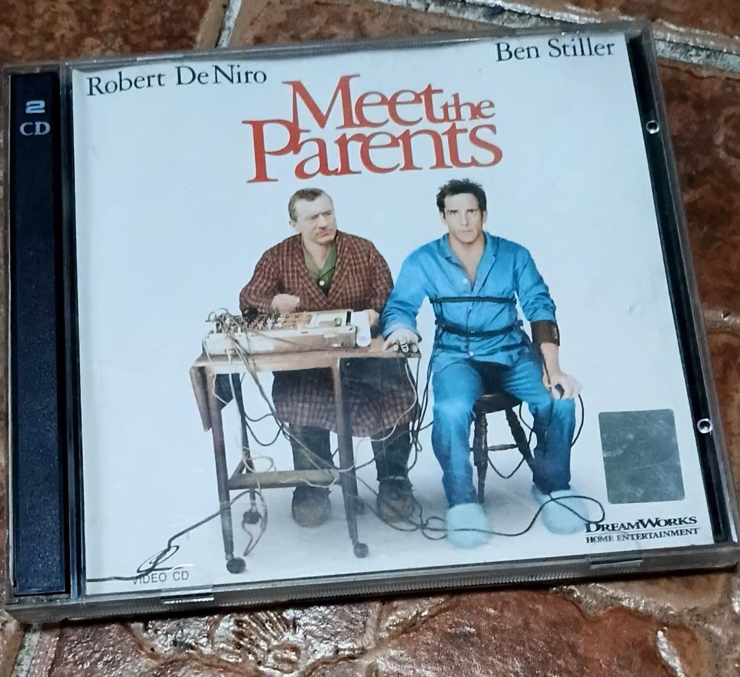 Meet the Parents vcd (Category: CDs & DVDs) located in Quezon City. Submitted by dancatz (Listing ID 1465901859, Image 1). Description: □ P 100.00 - Title: Meet the Parents (Classic Comedy) - Format: 2-Disc Video CD (VCD) - Cast: Robert De Niro & Ben Stiller - Distributor: Magnavision Home Video (PH release) - Runtime: 1 hour 48 minutes - Inclusions: Original jewel case and complete discs - Condition: Good, ready to watch or collect LFB Seller's 