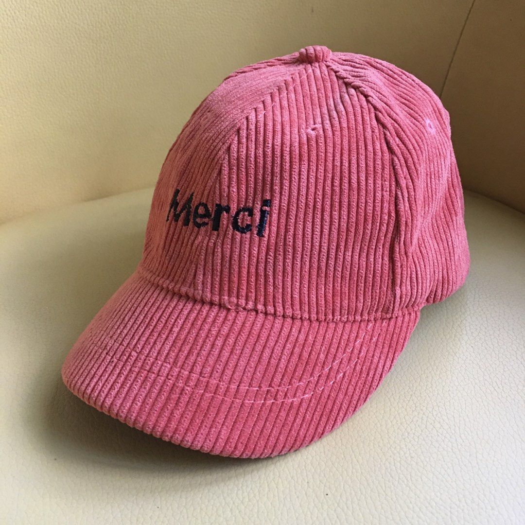 Merci Corduroy Baseball Cap (Category: Everything Else Others) located in Tarlac. Submitted by greatfindstrlc (Listing ID 1465848852, Image 1). Description: Japanese fashion selection, size age for 3-4 year old girl or boy. Very nice fashionable looking cap..