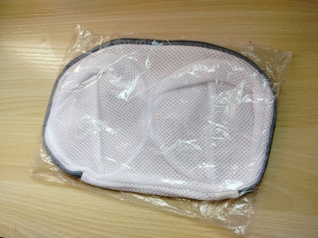 Mesh Bra Washing Bag Laundry Pouch (Category: Laundry Baskets) located in Rizal. Submitted by etcthings (Listing ID 1465873845, Image 1). Description: - Brand new, never used, and still in original plastic packaging - Specially designed white mesh bag for washing bras and delicate items - Built-in plastic frames prevent bra cups from getting crushed or deformed - Secure zip closure keeps items safely inside during machine wash cycles.