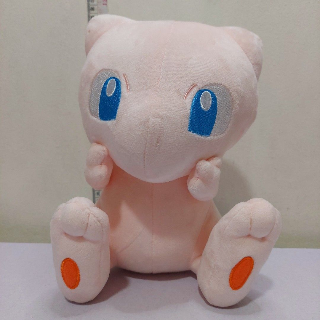 Mew Pokemon 26cm Sitting Stuffed Toy (Category: Plushies & Soft Toys) located in Pasig City. Submitted by muffinstoysshop (Listing ID 1465794608, Image 2). Description: Mew Pokemon 26cm Sitting Stuffed Toy - Size : 10- INCH / 26 cm - Brand : Nintendo Pokemon - Quantity: 1 pc - Good as new - Cleaned & Sanitized - Good Condition - What you see is what you get! - Item ON HAND ready for shipping - A great gift or collection Please keep following and 