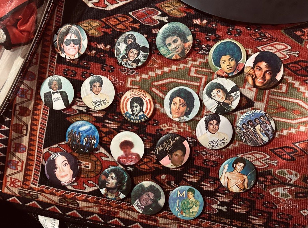 Michael Jackson Button Pins Michael Jackson Pins (Category: Vintage Collectibles) located in Manila. Submitted by GsauceFriesRcrds30 (Listing ID 1465884473, Image 1). Description: Pre-Loved Michael Jackson Collectible Button Pins for 65 each..