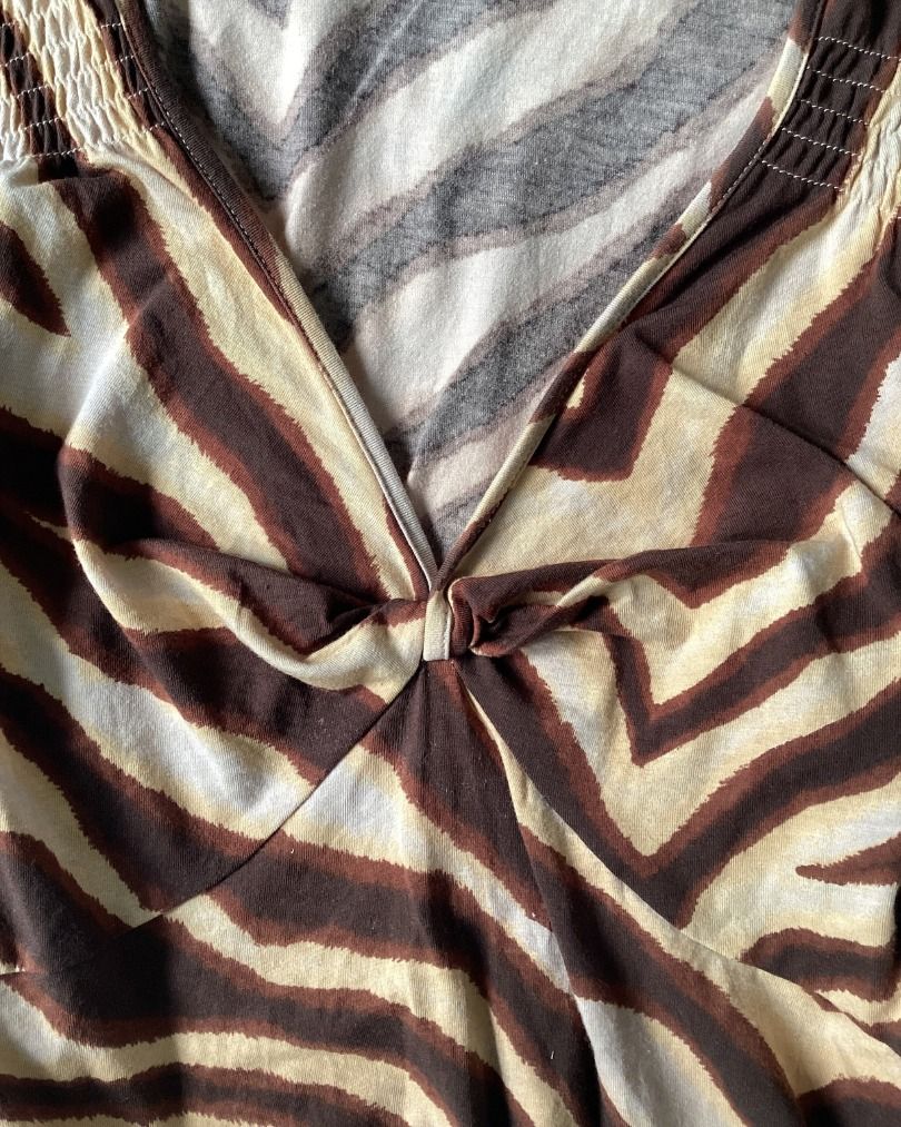 MICHAEL KORS brown zebra flowy top (Category: Others Tops) located in Cavite. Submitted by 1barbiedoll (Listing ID 1465934826, Image 3). Description: .