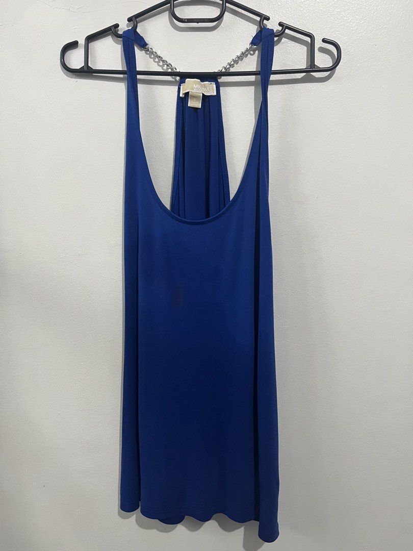 Michael Kors Strappy Blouse (Category: Sleeveless) located in Manila. Submitted by jhcollections (Listing ID 1465842973, Image 1). Description: Michael Kors Strappy Blouse Large on label With stain as shown in the photos Actual photos posted .