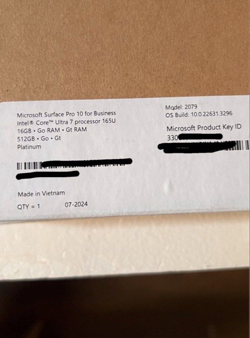 ❗️Microsoft Surface Pro 10 | Tablet Only, 13”. (Price is Negotiable) (Category: Laptops & Notebooks) located in Rizal. Submitted by lemenisaiah7 (Listing ID 1465859546, Image 1). Description: Microsoft Surface Pro 10 for business Intel Core Ultra 7 processor 165U 16GB Go RAM Gt RAM 512GB Go Gt Platinum Brand: Microsoft Model Number: Surface Pro 10 Ram (GB): 16.0GB SSD Storage (GB): 512.0GB.