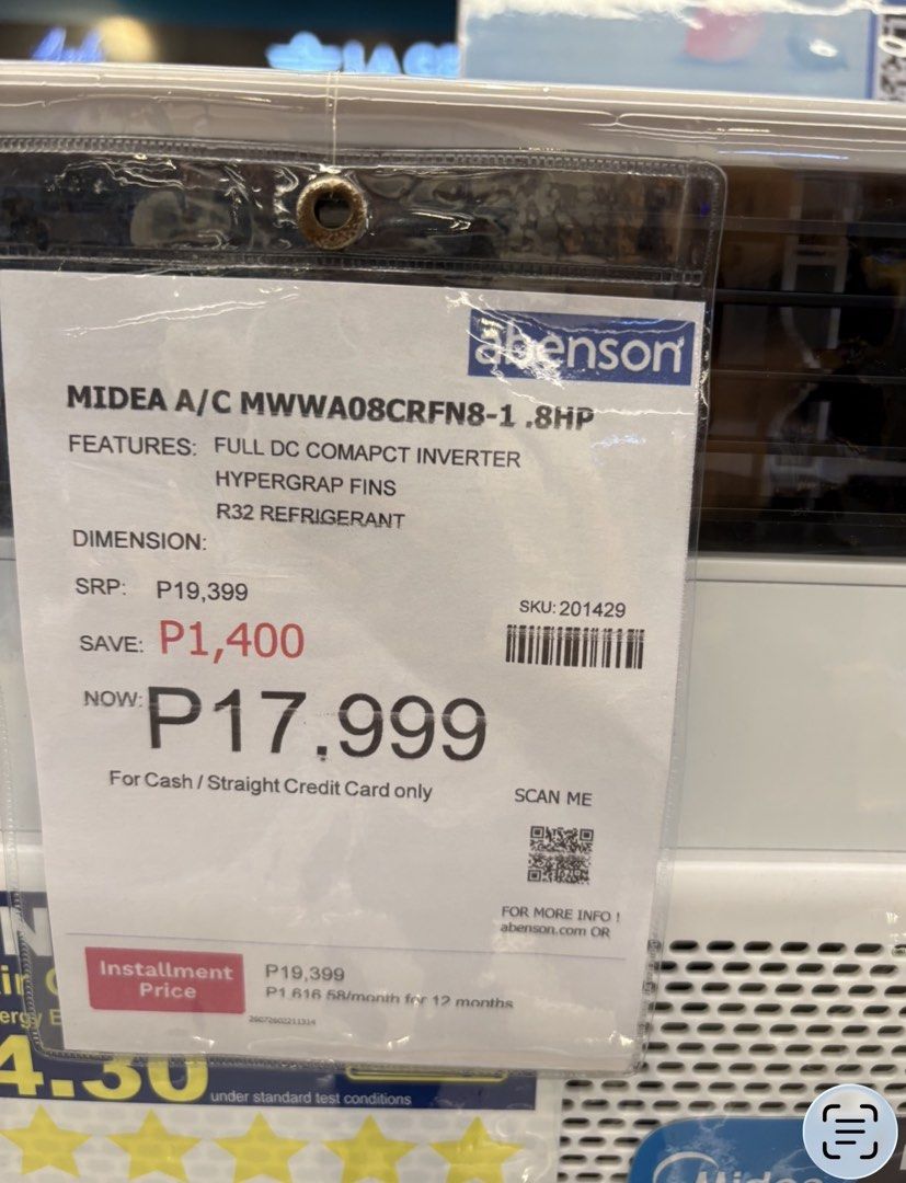 Midea Qube 2.0 Inverter Window Type Air Conditioner (Category: Air Conditioning and Heating) located in Makati City. Submitted by chestful.of.treasures (Listing ID 1465816245, Image 2). Description: - Brand new & unopened: Sealed in its original box straight from the store - Model: Midea Qube 2.0 Window Type Air Conditioner - Power: 0.8 HP, Full DC Inverter (Power Input: 672W) - Eco-Friendly: Uses R32 refrigerant - Durability: Hypergrap fins with