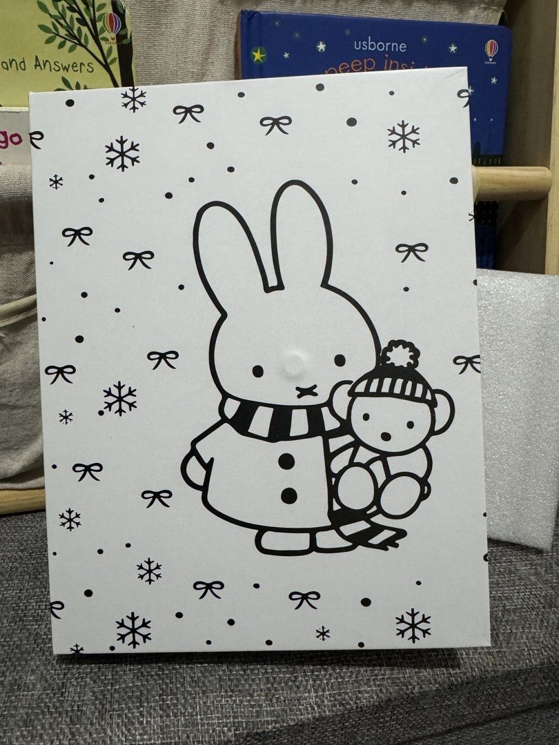 Miffy Cute Snow Theme Ring Binder Notebook Planner (Category: Stationery & School Supplies) located in Mandaluyong City. Submitted by kendykeyn (Listing ID 1465900116, Image 1). Description: - Adorable Miffy & little bear winter design featuring snowflakes and bows - Secure magnetic closure flap on the front cover - Durable metal 6-ring mechanism inside for easy customization - Includes extra paper refills (lined, grid, and blank) sealed in plast