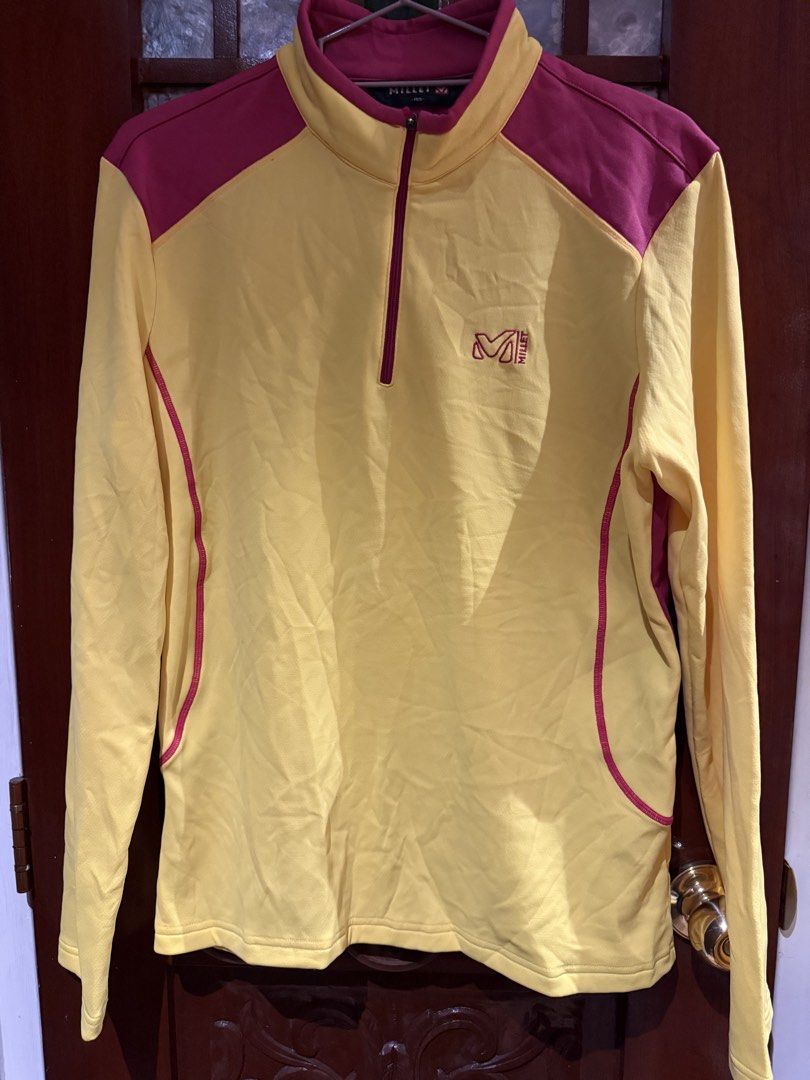 Millet Quarter Zip Jumper Pink / Yellow (Category: Coats, Jackets and Outerwear) located in Pasig City. Submitted by fashion_alpha (Listing ID 1465928059, Image 2). Description: .