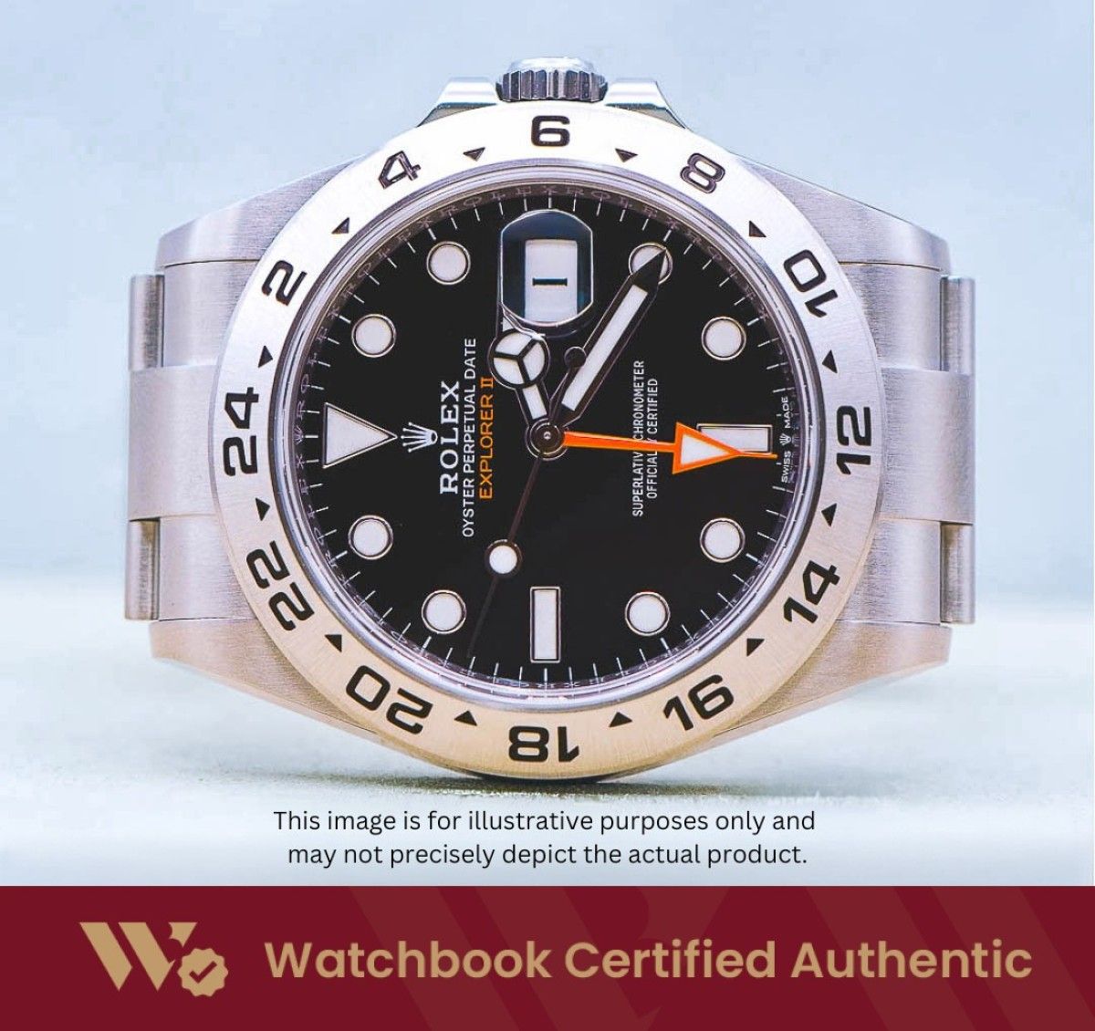 [Mint] Rolex Explorer II Oyster 226570 Black Dial A8503 | Feb 2023 (Category: Watches) located in Singapore. Submitted by watchbooksg (Listing ID 1459126320, Image 1). Description: Watchbook Swiss-Standard Certified: Professional Authentication You Can Trust Every watch undergoes systematic 60-point verification by Swiss-trained watchmakers at our in-house Watchbook Service Centre. We verify all checkpoints—movement, dial, case, bracelet, crown, 