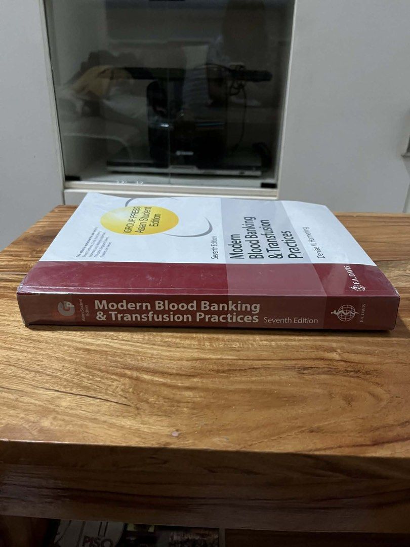MODERN BLOOD BANKING & TRANSFUSION PRACTICES (7th Edition) (Category: Textbooks) located in Calapan. Submitted by shop_storeal (Listing ID 1465787576, Image 2). Description: ✨ MODERN BLOOD BANKING & TRANSFUSION PRACTICES (7th Edition) ✍️ Author: Denise M. Harmening • Condition: Like new condition, extremely well-maintained. • Plastic-wrapped cover to keep it pristine. • Spine is perfectly intact; pages are smooth and clean with just a few minimal