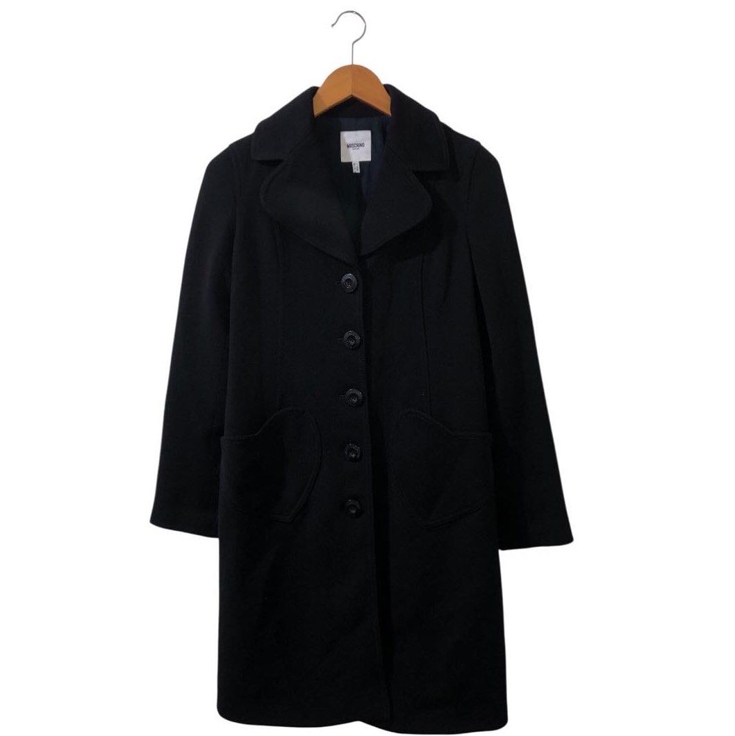 Moschino Long Coat (Category: Coats, Jackets and Outerwear) located in Puerto Princesa. Submitted by vanjagmis (Listing ID 1465848316, Image 1). Description: Moschino Long Coat ♻️SIZE: Medium ♻️DIMENSION: 17 x 36 ♻️CONDITION: Excellent ♻️ISSUE: None 💸MINE: 500 Only🏷️ 🚨No return and exchange. 🚨Check all the details and pics before purchasing the item. 🚨Color may vary due to lighting. 🚨Manage your expectations since all items are thrifted. 🚨