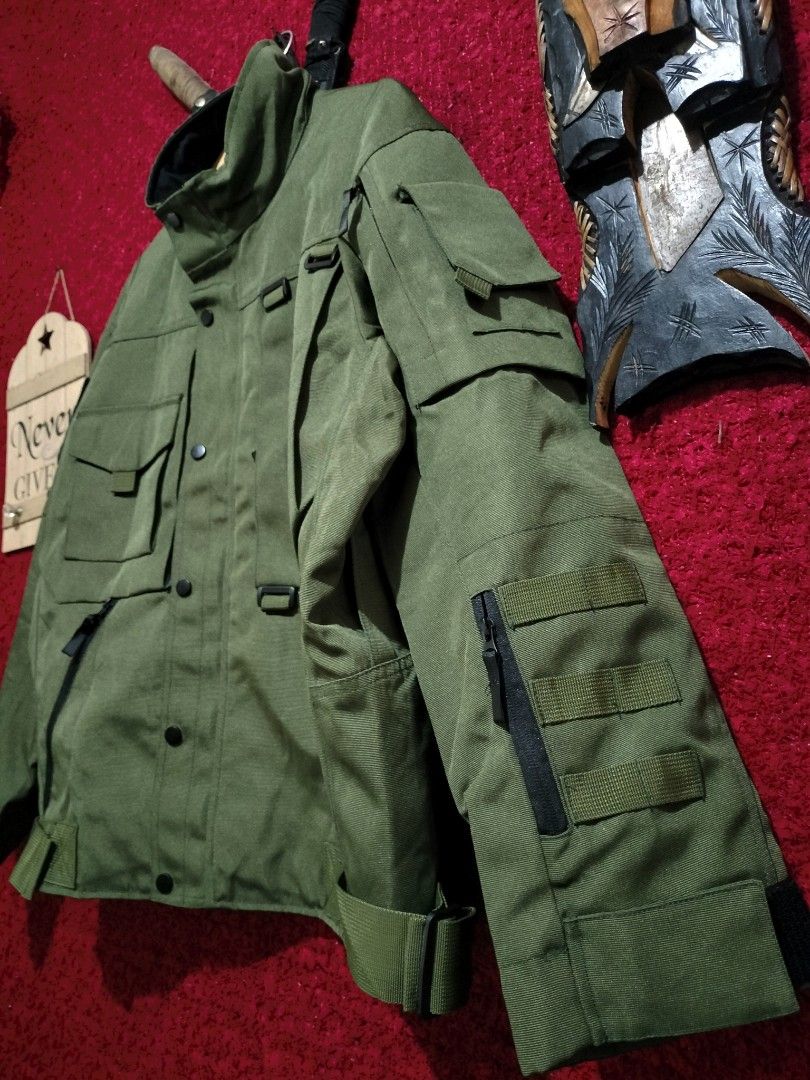 MOTORCYCLE TACTICAL RIDING JACKET FOR MEN'S (Category: Coats, Jackets and Outerwear) located in Baguio. Submitted by vertex_nga.pow (Listing ID 1465912919, Image 2). Description: MOTORCYCLE TACTICAL RIDING JACKET FOR MEN'S XL SIZE DIMENSION 27L BY 24 ARMPIT TO ARMPIT 20 INCHES SHOULDER TO SHOULDER 24 INCHES SLEEVE EXCELLENT CONDITION BAGUIO LOCATION PLUS SF SA MALAYU JNT COURIER PASS COD UNLI VOUCH PRICE:2880 ONLY PM DM PM DM IF INTERESTED ONLY.