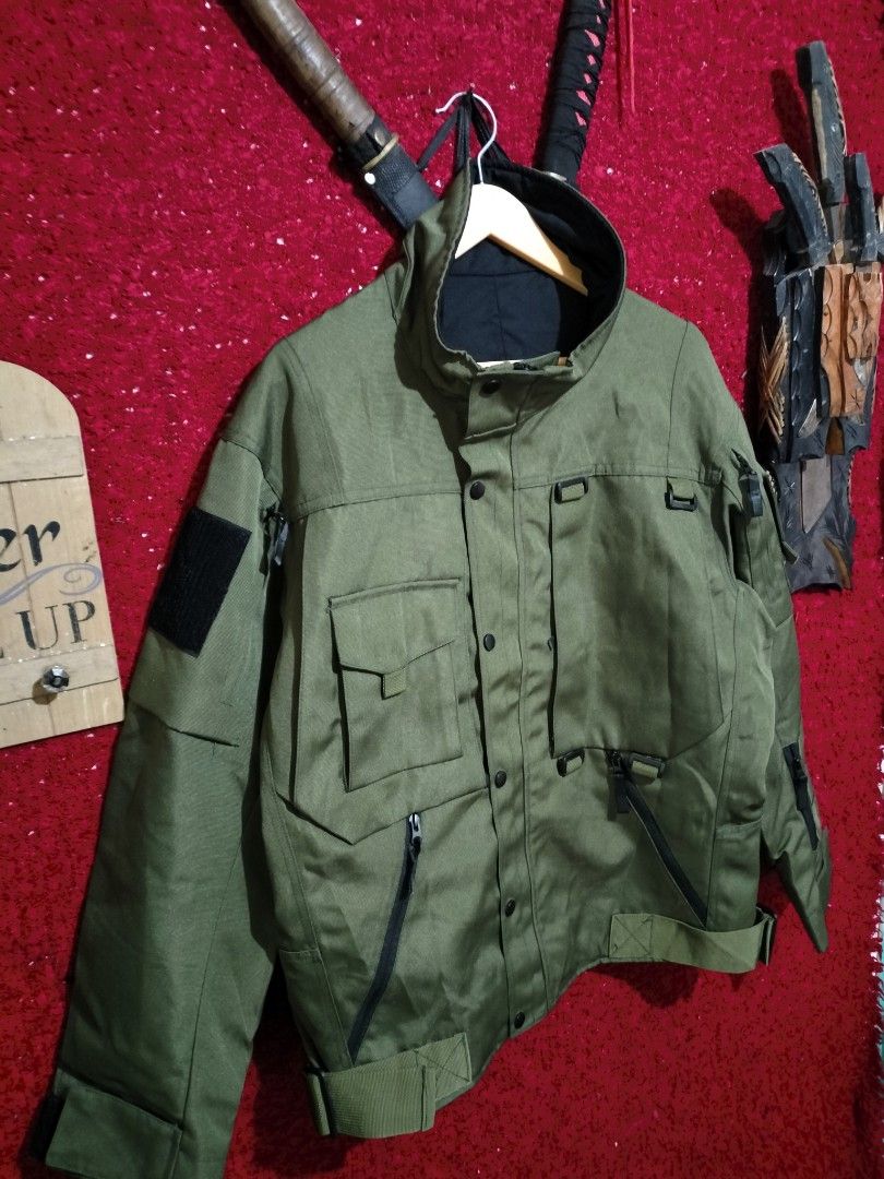 MOTORCYCLE TACTICAL RIDING JACKET FOR MEN'S (Category: Coats, Jackets and Outerwear) located in Baguio. Submitted by vertex_nga.pow (Listing ID 1465912919, Image 3). Description: MOTORCYCLE TACTICAL RIDING JACKET FOR MEN'S XL SIZE DIMENSION 27L BY 24 ARMPIT TO ARMPIT 20 INCHES SHOULDER TO SHOULDER 24 INCHES SLEEVE EXCELLENT CONDITION BAGUIO LOCATION PLUS SF SA MALAYU JNT COURIER PASS COD UNLI VOUCH PRICE:2880 ONLY PM DM PM DM IF INTERESTED ONLY.