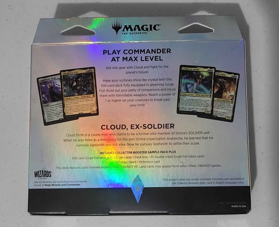 MTG final fantasy limit break collector commander deck (Category: Card Packs) located in Pasig City. Submitted by hobbystuff07 (Listing ID 1465819989, Image 2). Description: Brand New Meetups only at megamall, robinsons galleria, opus mall, sm east ortigas, greenhills.