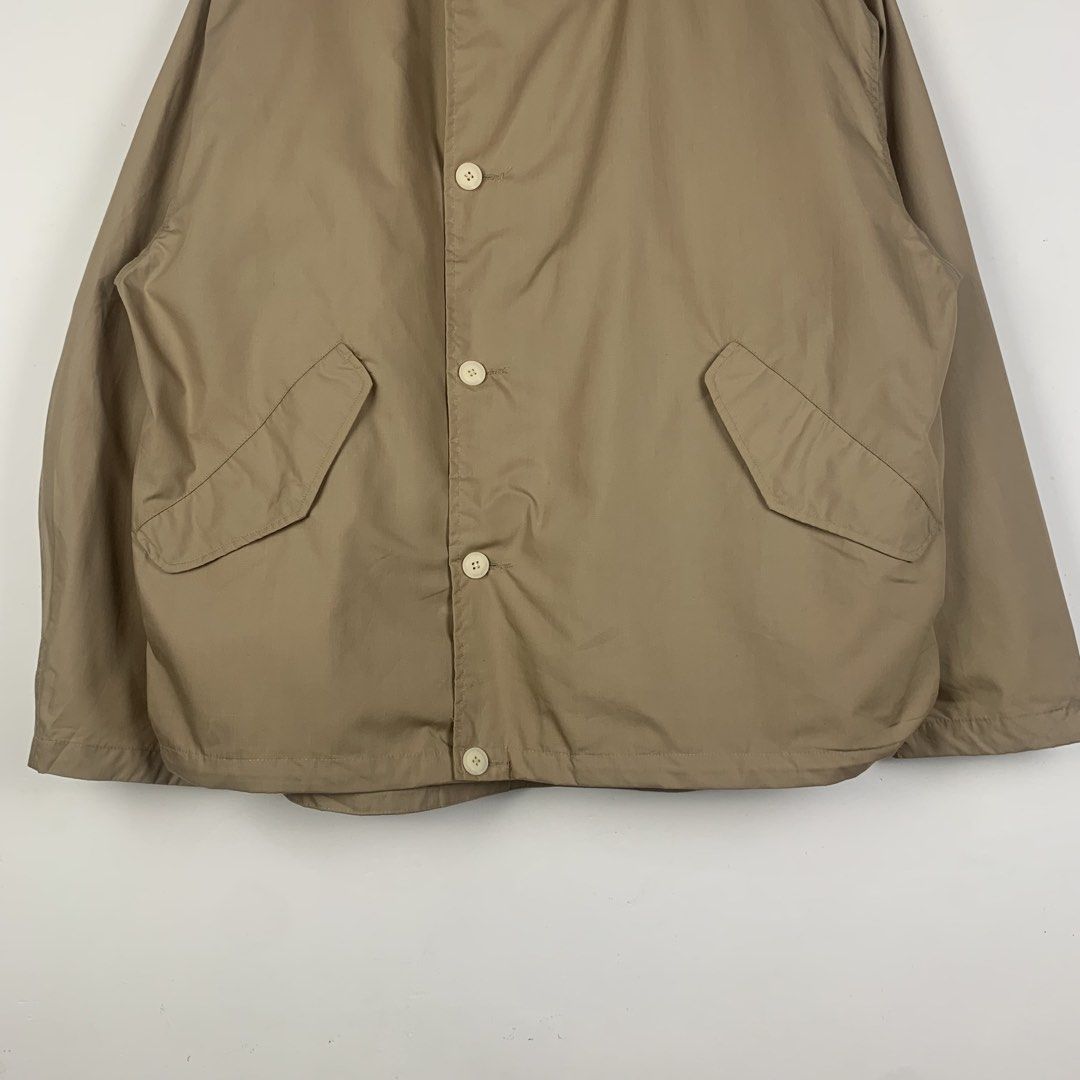 Nanamica Hooded Jacket Sand Beige (Category: Coats, Jackets and Outerwear) located in Cavite. Submitted by francuhstuff_ph (Listing ID 1465931397, Image 3). Description: Nanamica Hooded Jacket Sand Beige XL Length: 29.5 Width: 25.5 Sleeve: 24 Shoulder: 23 Hem: 25.5 Used excellent condition No flaws/issues.