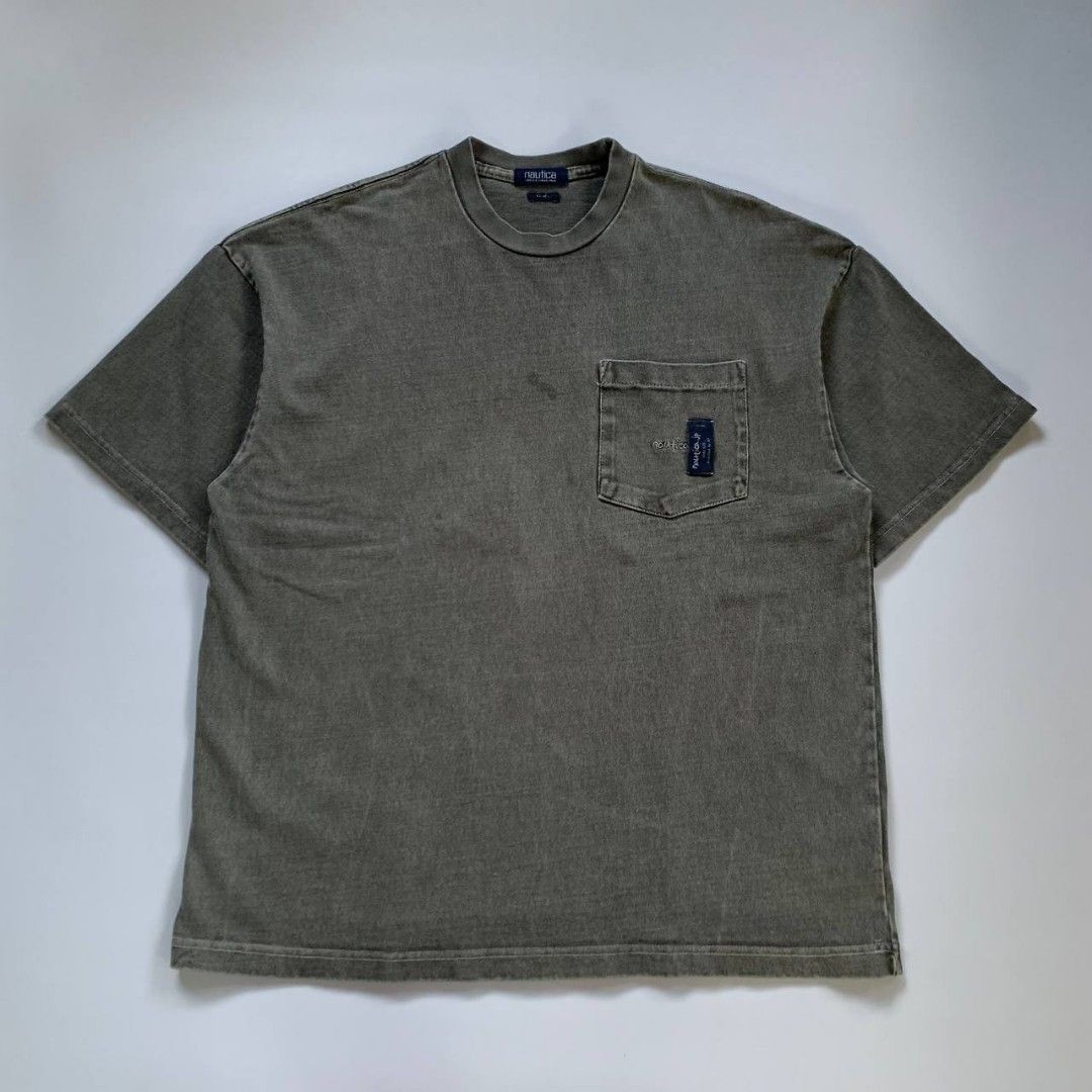 NAUTICA JP PIGMENT DYED POCKET TEE (Category: Tshirts & Polo Shirts ) located in Puerto Princesa. Submitted by terrificgarments (Listing ID 1465879113, Image 1). Description: NAUTICA JP PIGMENT DYED POCKET TEE ₱600 + Shipping fee Size S on Tag Width: 22.5 Length: 28 Issue: Oil stain Excellent condition 📌 COLOR MAY VARY DUE TO LIGHTING 📌 ALREADY WASHED 📌 Payment First 📌 No COD 📌 Courier: J&T.