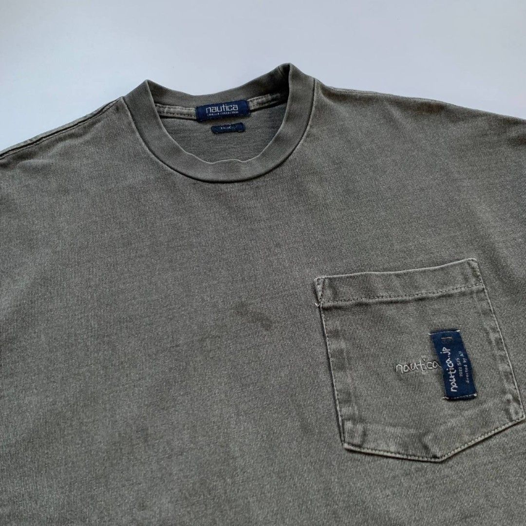 NAUTICA JP PIGMENT DYED POCKET TEE (Category: Tshirts & Polo Shirts ) located in Puerto Princesa. Submitted by terrificgarments (Listing ID 1465879113, Image 2). Description: NAUTICA JP PIGMENT DYED POCKET TEE ₱600 + Shipping fee Size S on Tag Width: 22.5 Length: 28 Issue: Oil stain Excellent condition 📌 COLOR MAY VARY DUE TO LIGHTING 📌 ALREADY WASHED 📌 Payment First 📌 No COD 📌 Courier: J&T.