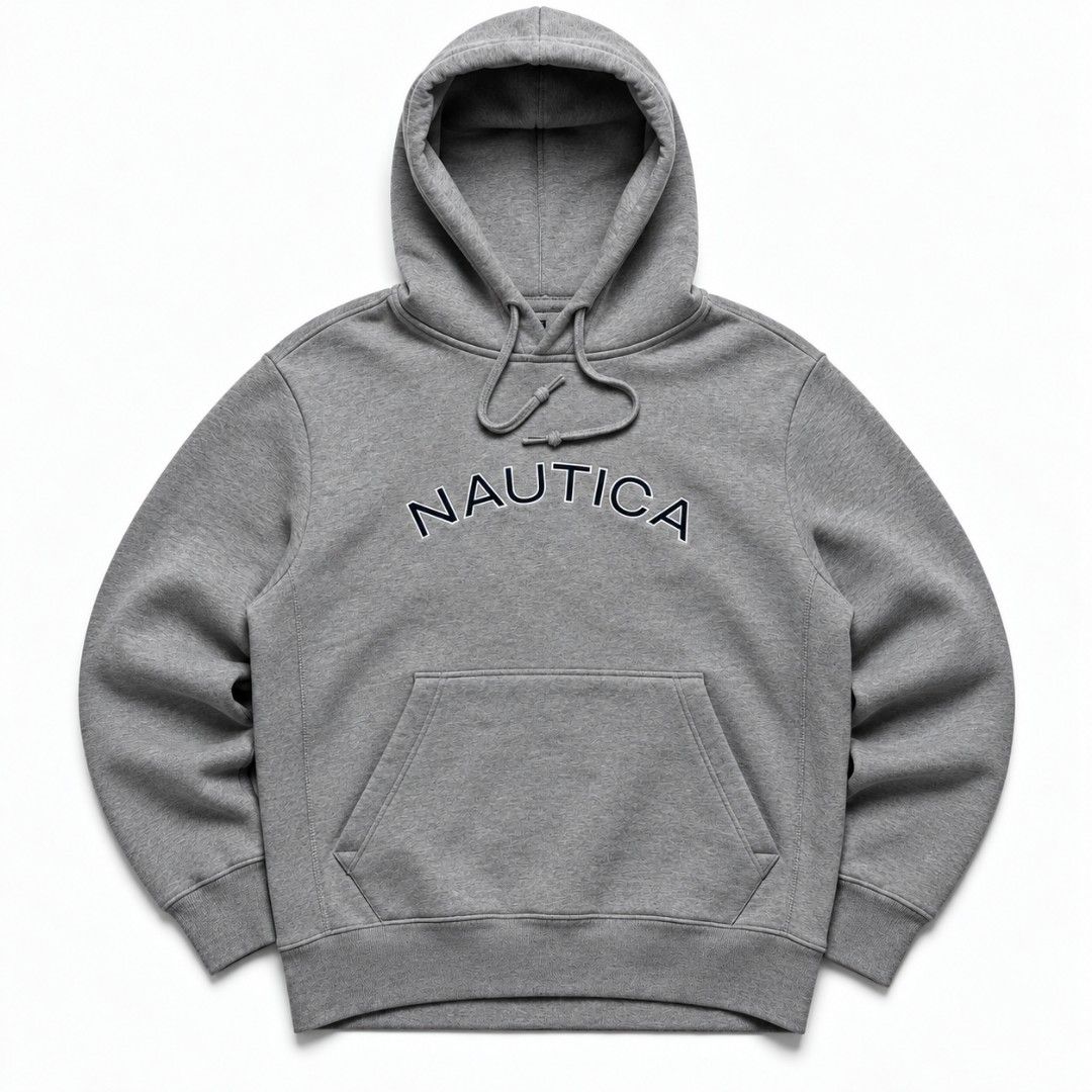 NAUTICA Logo Script Hoodie (Category: Hoodies) located in San Pablo. Submitted by refitsph (Listing ID 1465818441, Image 1). Description: - Width: 23.5 - Length: 26 - Legit / Authentic - Flawless - Already Washed and Ready to Wear.
