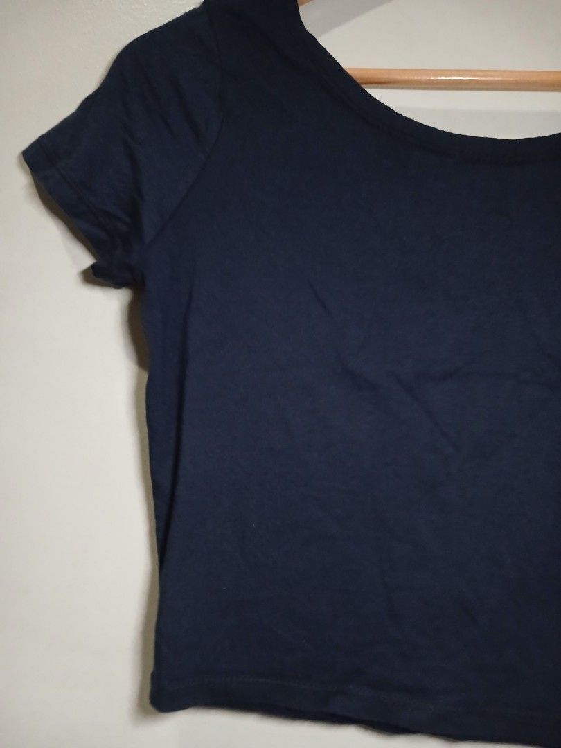 Navy Blue Scoop Neck Crop Top (S-M) (Category: Shirts) located in Pasig City. Submitted by carmelaelizalde (Listing ID 1465922838, Image 2). Description: stretchy cotton, up to 36 bust FREE if u buy 4 items (for listings with description BUY4 +1FREE) [BUY4 +1FREE] check my page for more sale items.
