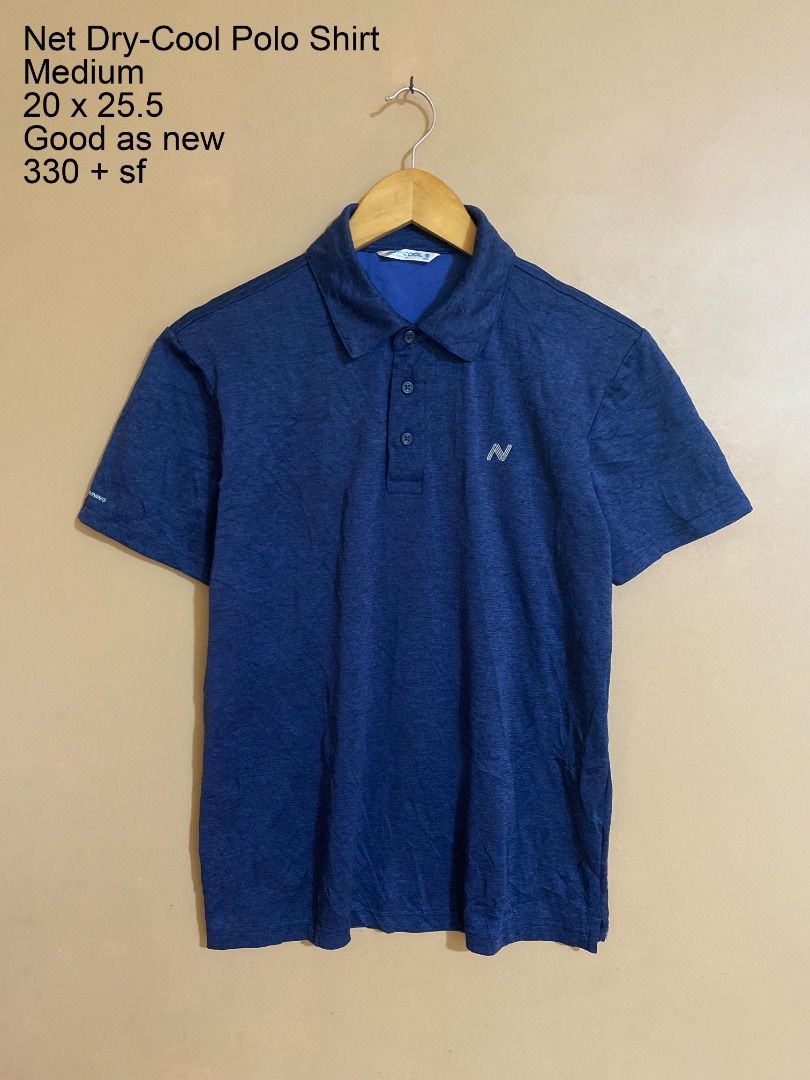 Net Men Dry-Cool Polo Shirt (Category: Tshirts & Polo Shirts ) located in Cadiz. Submitted by thespotcdz (Listing ID 1465850521, Image 1). Description: Medium on tag Width 20" Length 25.5" Good as new.