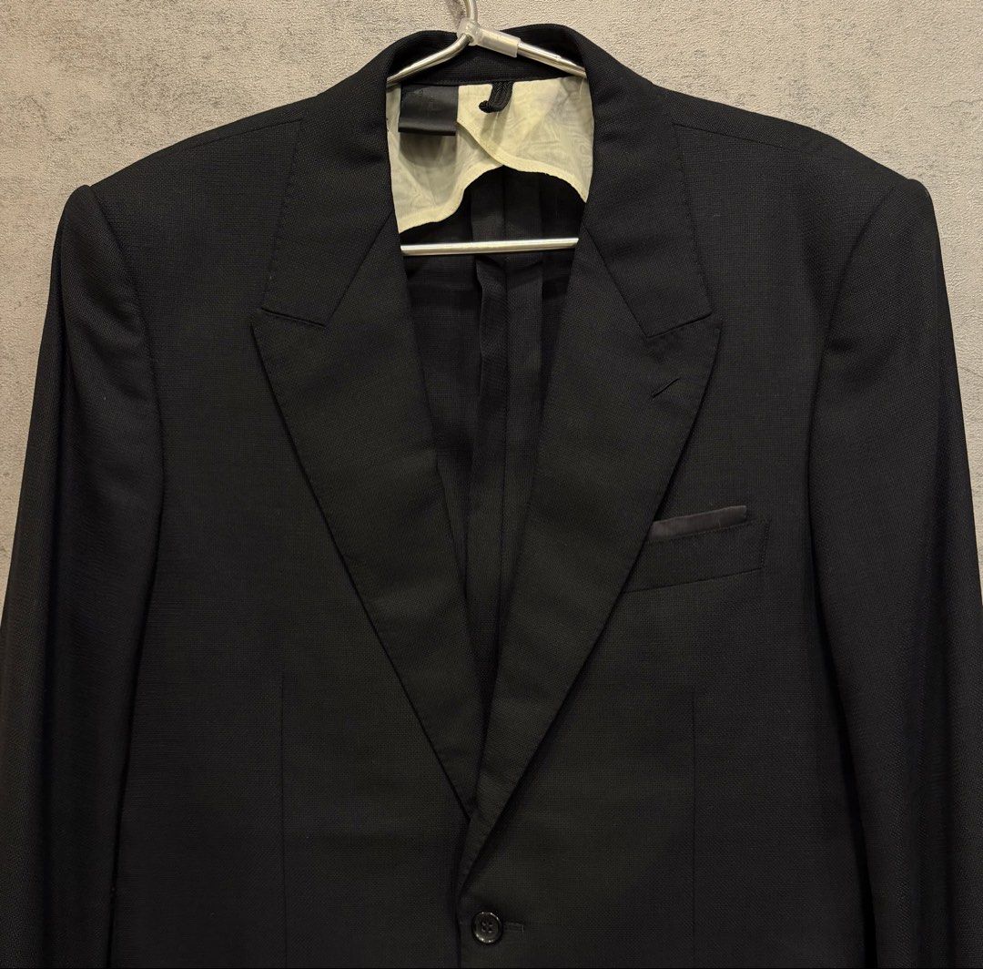 n.hoolywood - COMPILE LINE TAILORED JACKET (Category: Coats, Jackets and Outerwear) located in Makati City. Submitted by daboy_ (Listing ID 1465945944, Image 3). Description: Size: 40 In excellent condition Made in: Japan Material: 100% Laine wool Dimensions Width: 19.5” Length: 30.5” Sleeves: 25” Shoulder: 16”.